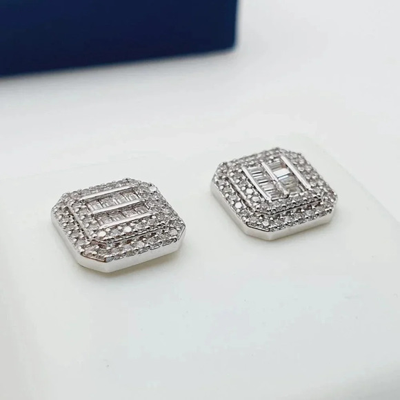 "925 Sterling Silver Plated CZ Earrings, EVBRS562 - Picture 9 of 10